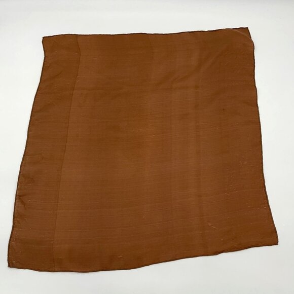 Vintage 17" Square Brown Rust Mustard Soft Lightweight Draping Scarves Set of 3 - Picture 2 of 5